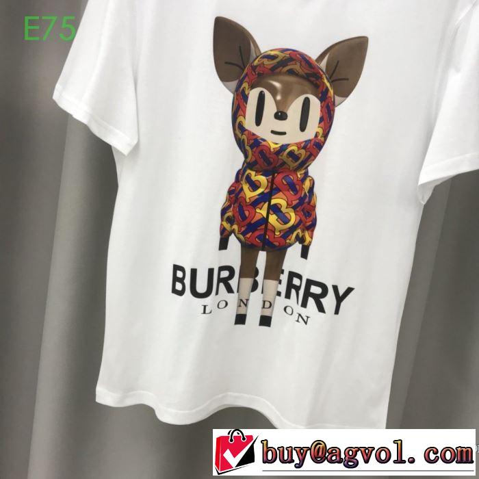 半袖Tシャツ 高級感のある素材 2色可選 バーバリー一番手に入れやすい  BURBERRY 2020年春限定