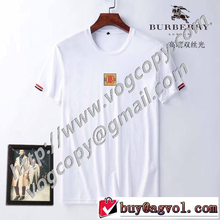バーバリー 3色可選 ストリート系に大人気 BURBERRYデザインお洒落  半袖Tシャツ 最新の入荷商品