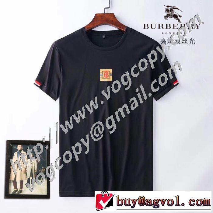 バーバリー 3色可選 ストリート系に大人気 BURBERRYデザインお洒落  半袖Tシャツ 最新の入荷商品