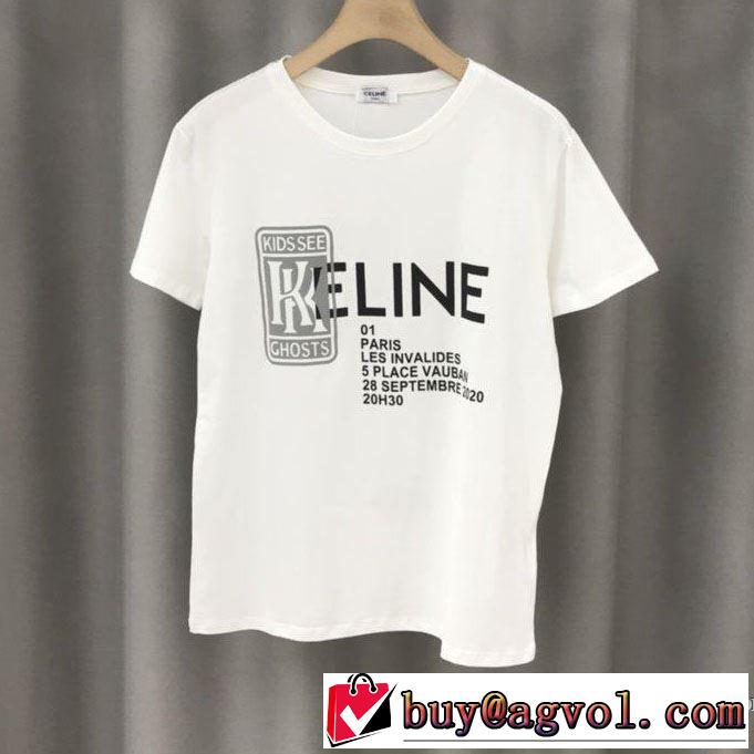 2色可選 セリーヌ この時期の一番人気は CELINE シンプルなファッション 半袖Tシャツ 2020話題の商品