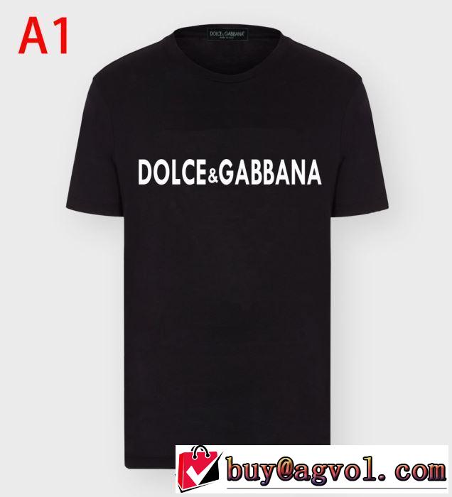 多色可選　2020年春夏コレクション　Dolce&Gabbana　手頃価格でカブり知らず　半袖Tシャツ　ドルチェ＆ガッバーナ