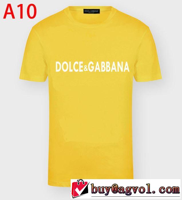 多色可選　2020年春夏コレクション　Dolce&Gabbana　手頃価格でカブり知らず　半袖Tシャツ　ドルチェ＆ガッバーナ