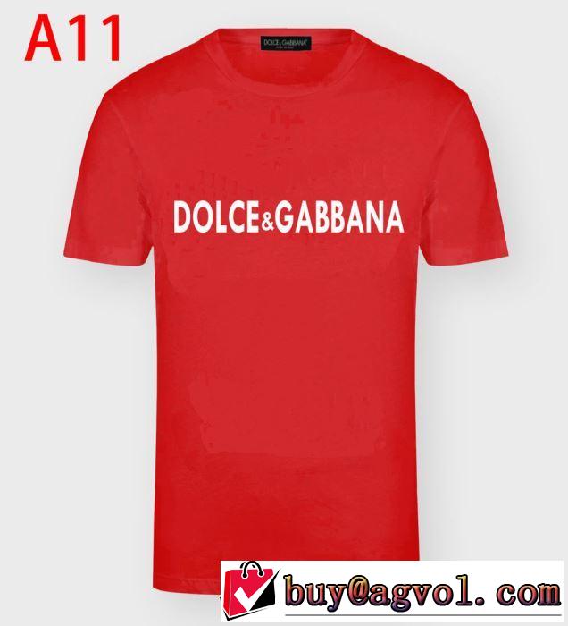多色可選　2020年春夏コレクション　Dolce&Gabbana　手頃価格でカブり知らず　半袖Tシャツ　ドルチェ＆ガッバーナ