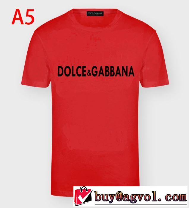多色可選　2020年春夏コレクション　Dolce&Gabbana　手頃価格でカブり知らず　半袖Tシャツ　ドルチェ＆ガッバーナ