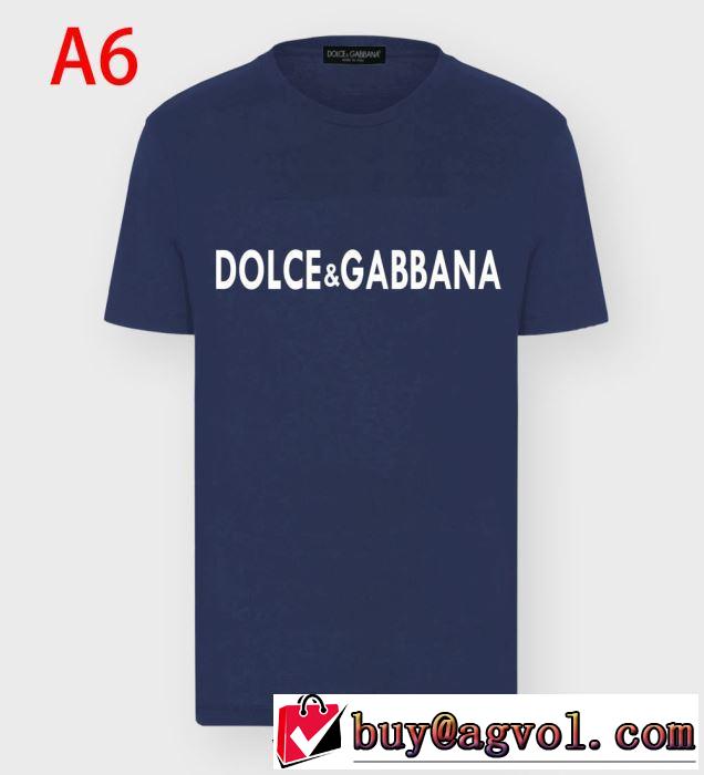 多色可選　2020年春夏コレクション　Dolce&Gabbana　手頃価格でカブり知らず　半袖Tシャツ　ドルチェ＆ガッバーナ