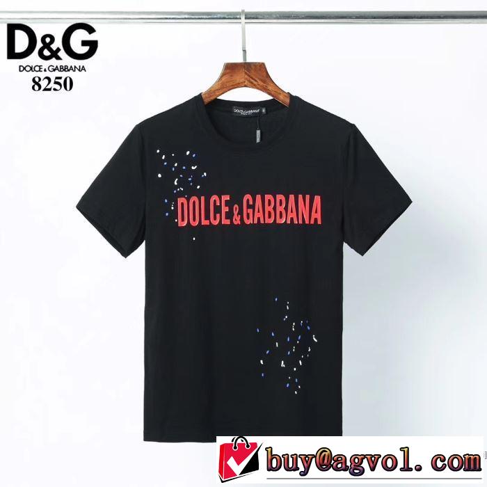 2020年春限定 2色可選 半袖Tシャツ 海外でも人気なブランド ドルチェ＆ガッバーナ Dolce&Gabbana