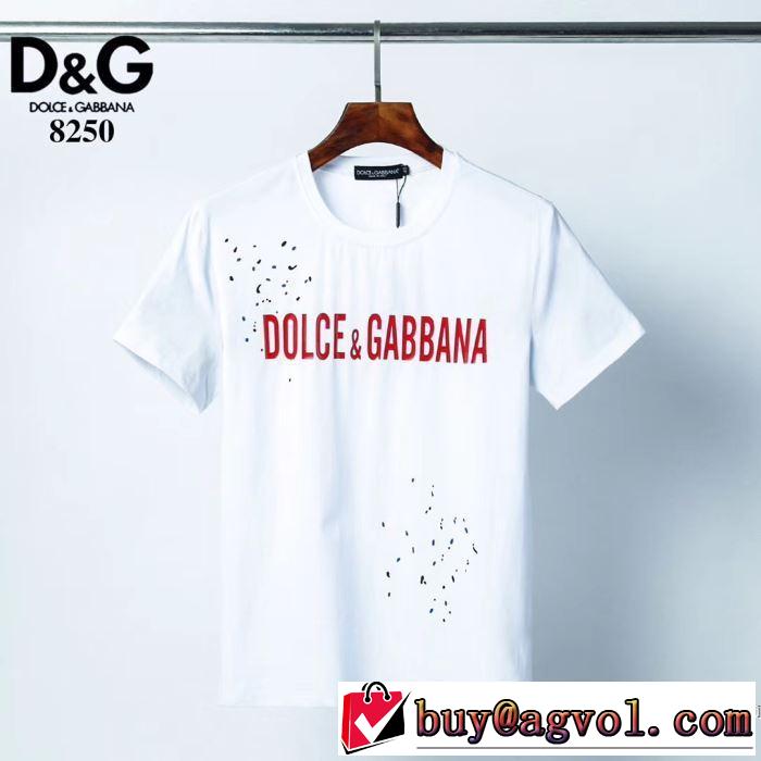 2020年春限定 2色可選 半袖Tシャツ 海外でも人気なブランド ドルチェ＆ガッバーナ Dolce&Gabbana