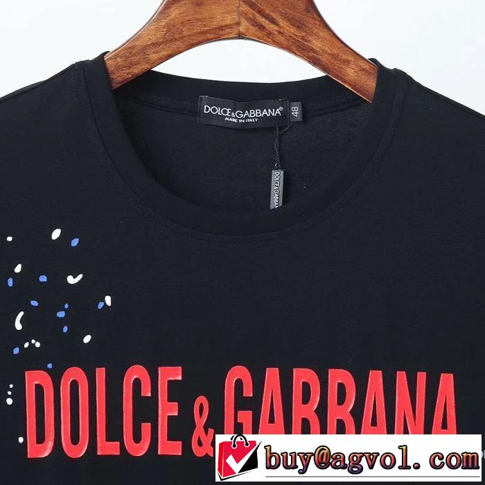 2020年春限定 2色可選 半袖Tシャツ 海外でも人気なブランド ドルチェ＆ガッバーナ Dolce&Gabbana