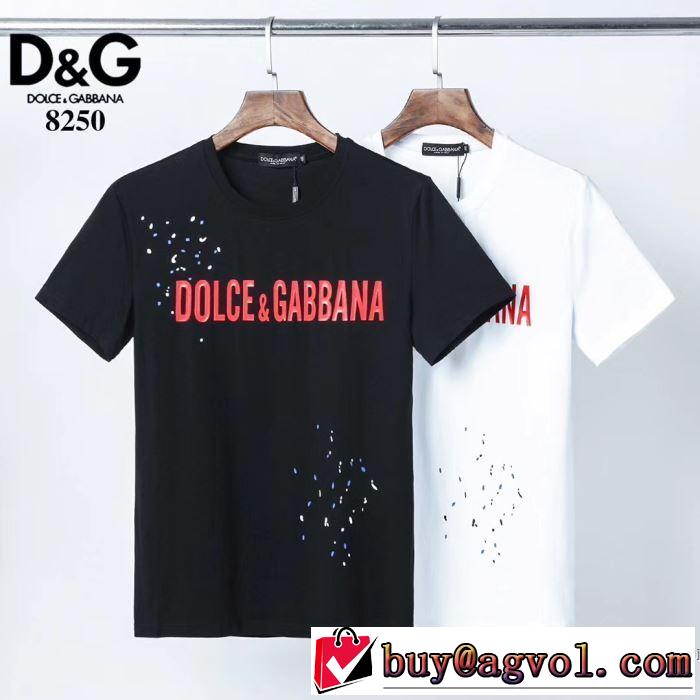 2020年春限定 2色可選 半袖Tシャツ 海外でも人気なブランド ドルチェ＆ガッバーナ Dolce&Gabbana