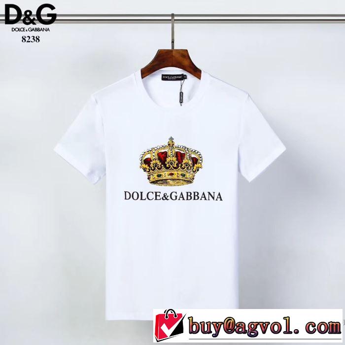 おしゃれに大人の必見 2色可選 半袖Tシャツ 大人の新作こそ ドルチェ＆ガッバーナ Dolce&Gabbana