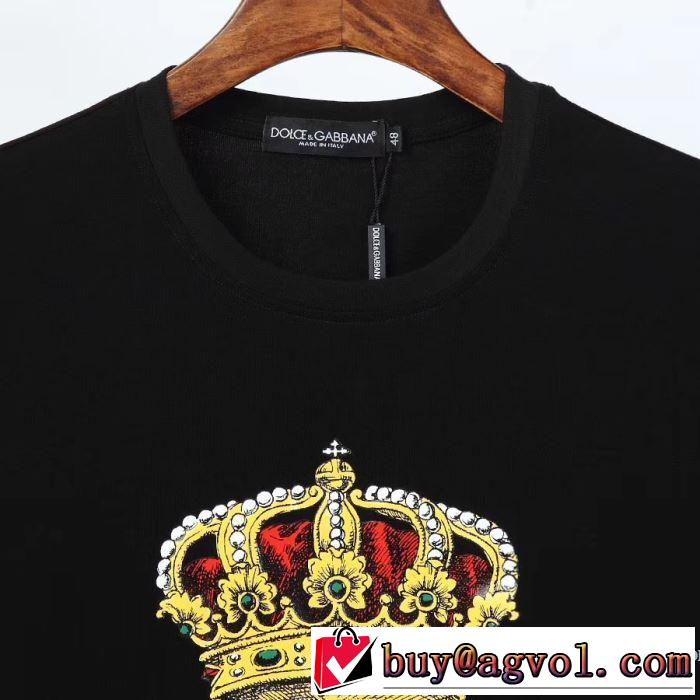 おしゃれに大人の必見 2色可選 半袖Tシャツ 大人の新作こそ ドルチェ＆ガッバーナ Dolce&Gabbana