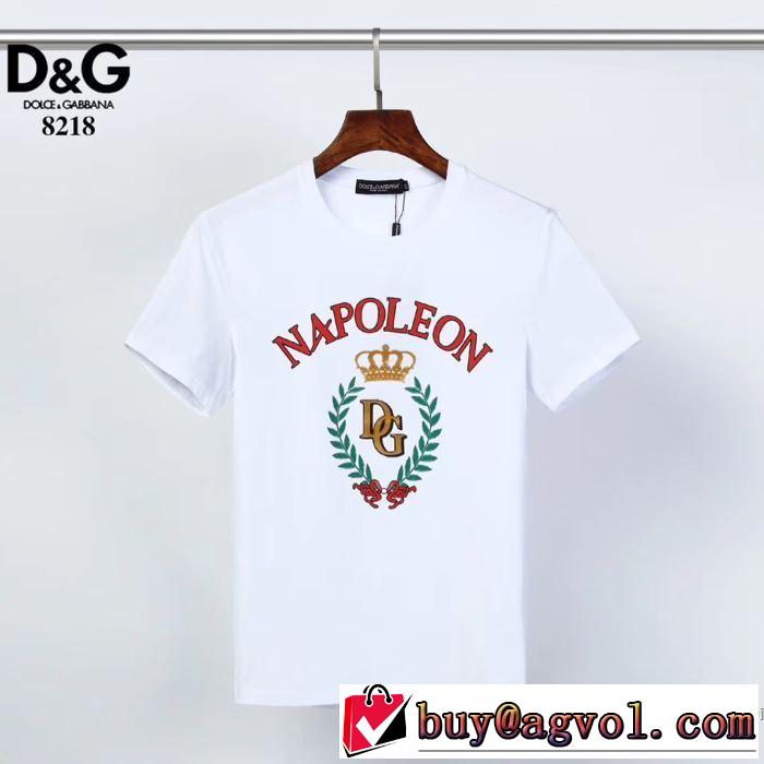 2色可選 累積売上総額第１位 半袖Tシャツ 絶対に見逃せない ドルチェ＆ガッバーナ Dolce&Gabbana  20SS☆送料込