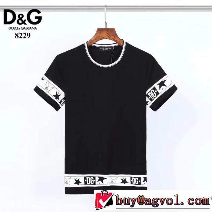 2色可選 有名ブランドです 半袖Tシャツ 一目惚れ級に ドルチェ＆ガッバーナ Dolce&Gabbana 争奪戦必至