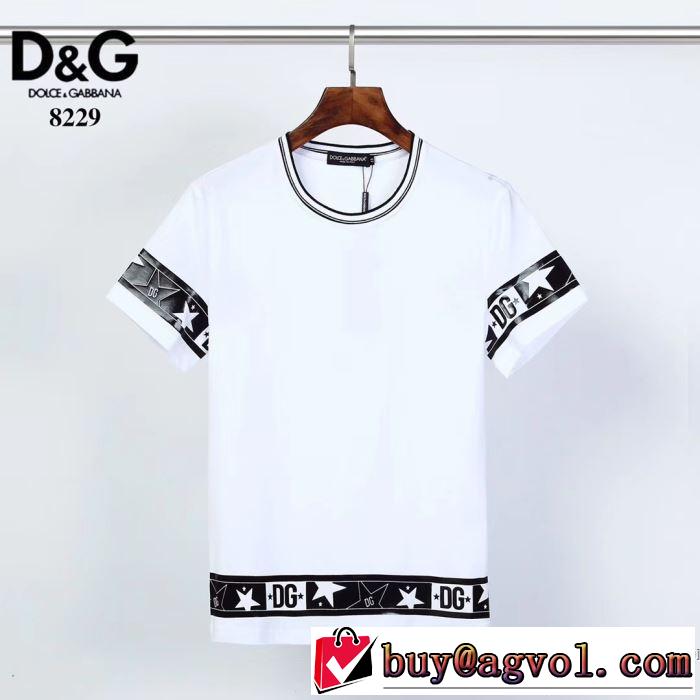 2色可選 有名ブランドです 半袖Tシャツ 一目惚れ級に ドルチェ＆ガッバーナ Dolce&Gabbana 争奪戦必至