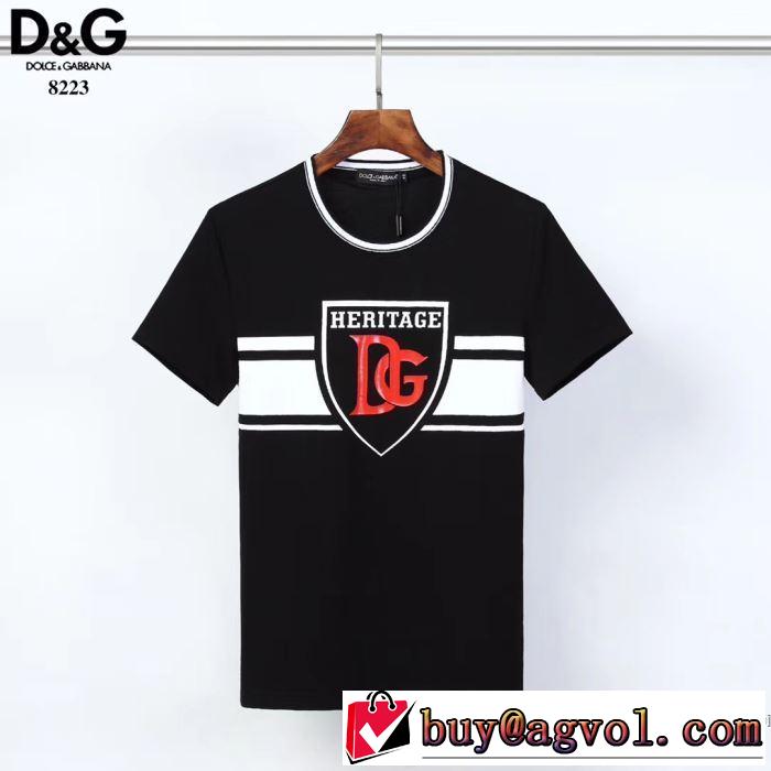 2020年春夏コレクション 2色可選 半袖Tシャツ 限定品が登場 ドルチェ＆ガッバーナ Dolce&Gabbana