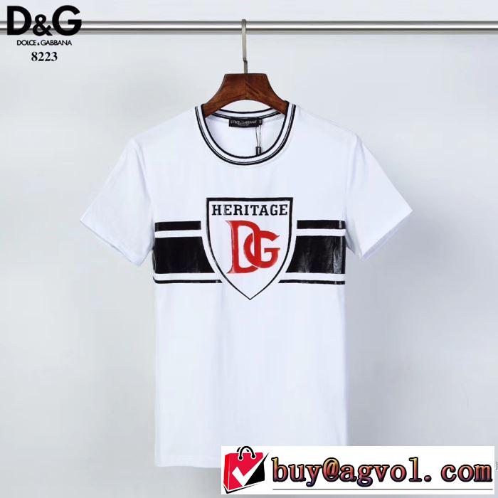 2020年春夏コレクション 2色可選 半袖Tシャツ 限定品が登場 ドルチェ＆ガッバーナ Dolce&Gabbana