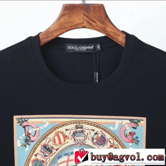 2020SS人気 2色可選 ドルチェ＆ガッバーナ Dolce&Gabbana 半袖Tシャツ 2年以上連続１位獲得