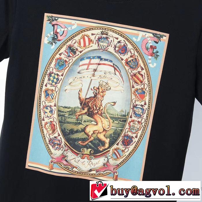 2020SS人気 2色可選 ドルチェ＆ガッバーナ Dolce&Gabbana 半袖Tシャツ 2年以上連続１位獲得
