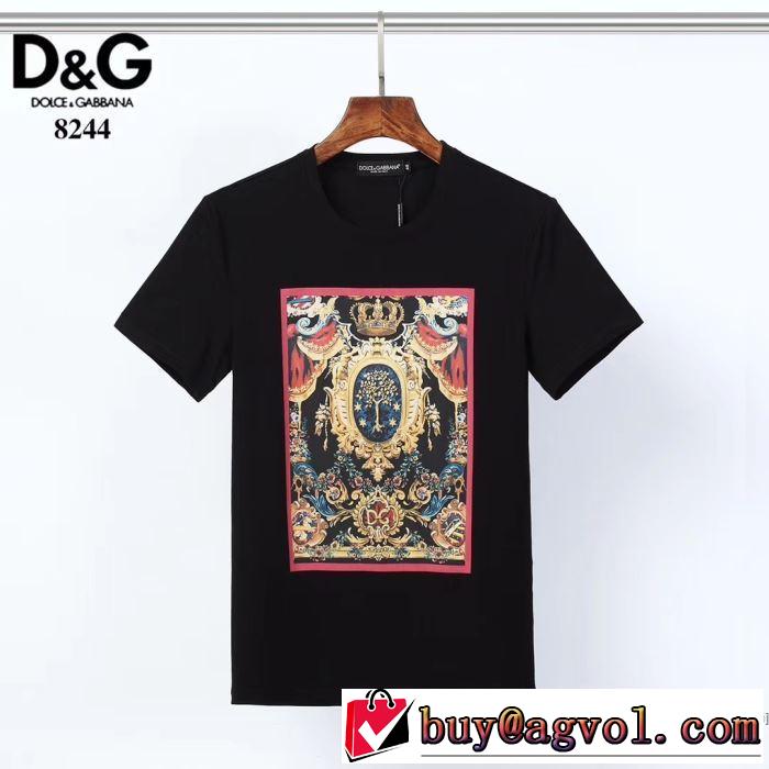 この時期の一番人気は ドルチェ＆ガッバーナ 2色可選 Dolce&Gabbana シンプルなファッション 半袖Tシャツ