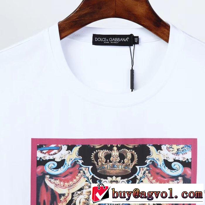 この時期の一番人気は ドルチェ＆ガッバーナ 2色可選 Dolce&Gabbana シンプルなファッション 半袖Tシャツ
