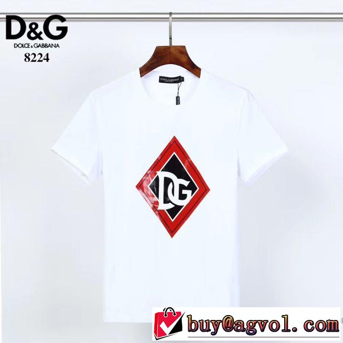 2色可選  2020モデル 半袖Tシャツ スタイルアップ ドルチェ＆ガッバーナ Dolce&Gabbana