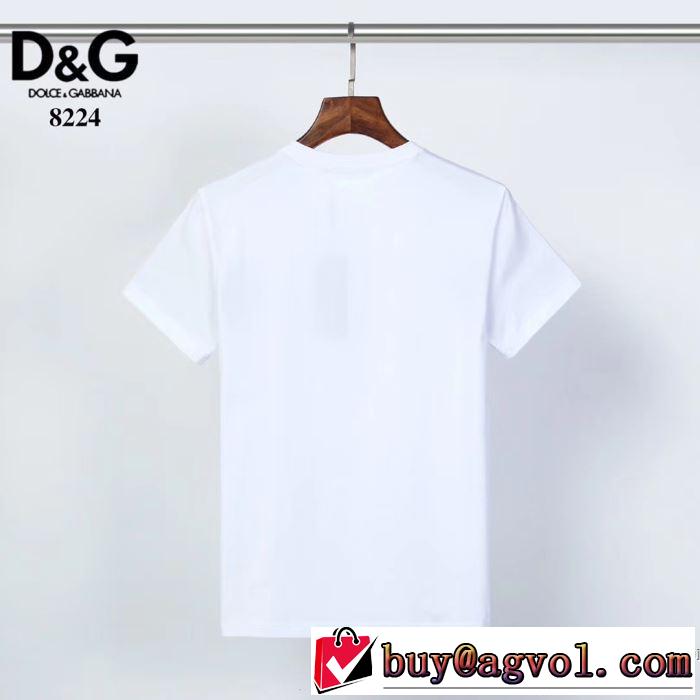 2色可選  2020モデル 半袖Tシャツ スタイルアップ ドルチェ＆ガッバーナ Dolce&Gabbana