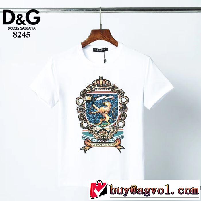 普段使いにも最適なアイテム 2色可選 半袖Tシャツ ストリート感あふれ ドルチェ＆ガッバーナ Dolce&Gabbana