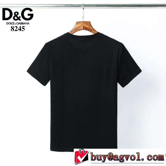 普段使いにも最適なアイテム 2色可選 半袖Tシャツ ストリート感あふれ ドルチェ＆ガッバーナ Dolce&Gabbana