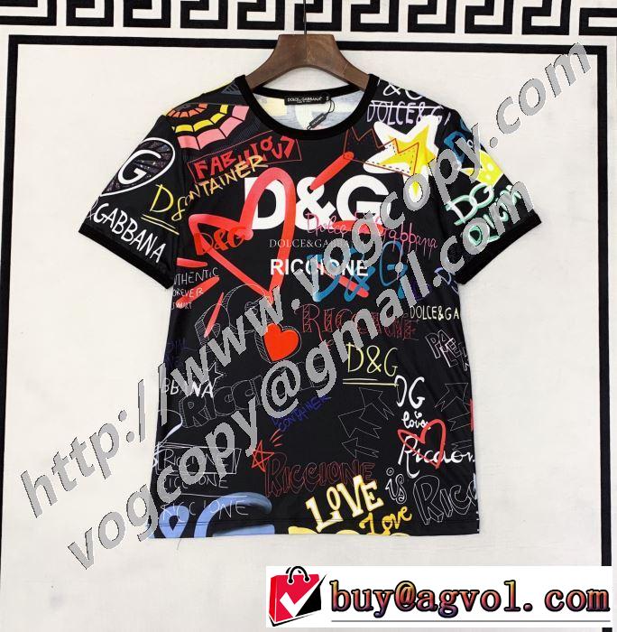 半袖Tシャツ 2色可選 累積売上総額第１位 ドルチェ＆ガッバーナ Dolce&Gabbana 20SS☆送料込