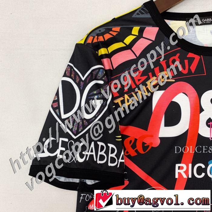 半袖Tシャツ 2色可選 累積売上総額第１位 ドルチェ＆ガッバーナ Dolce&Gabbana 20SS☆送料込