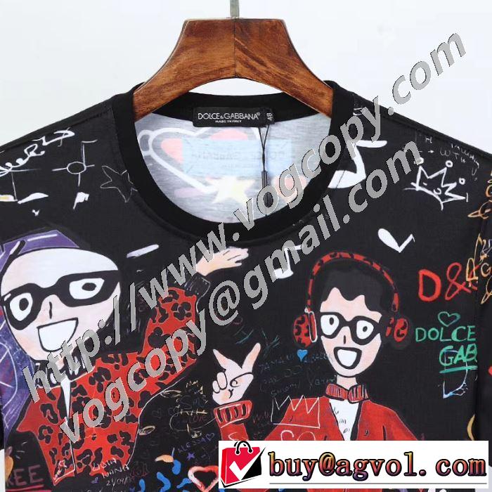 2020話題の商品 2色可選 ドルチェ＆ガッバーナ Dolce&Gabbana 飽きもこないデザイン 半袖Tシャツ