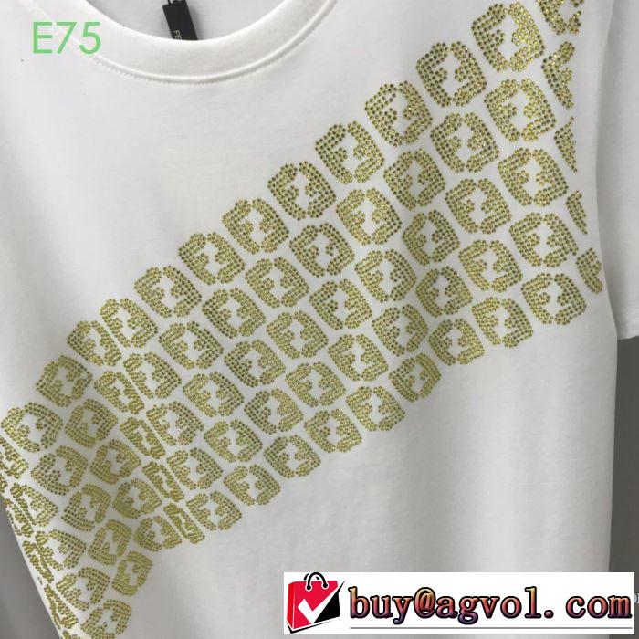 デザインお洒落 2色可選 半袖Tシャツ ストリート系に大人気 フェンディ FENDI 最新の入荷商品