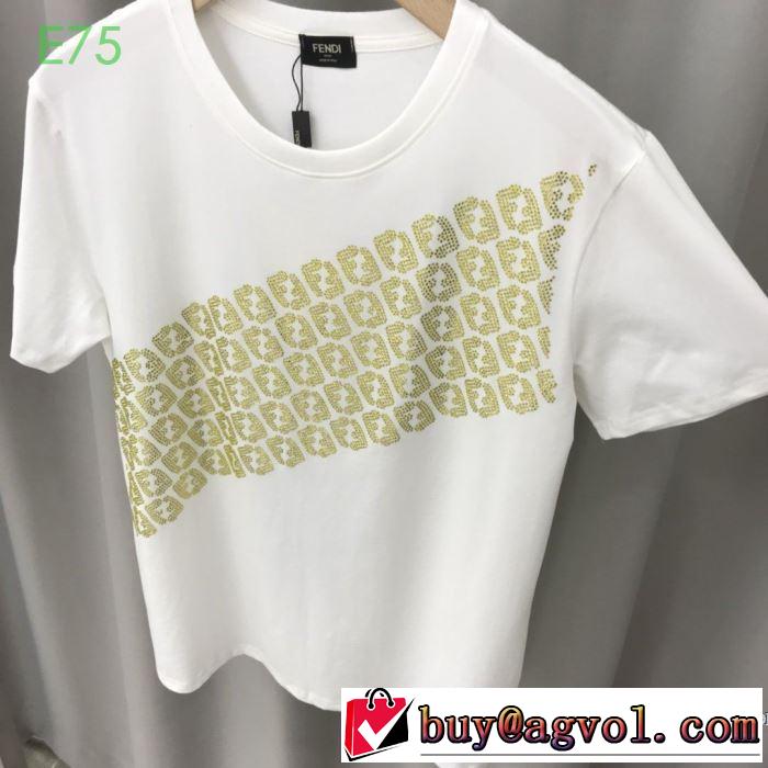 デザインお洒落 2色可選 半袖Tシャツ ストリート系に大人気 フェンディ FENDI 最新の入荷商品