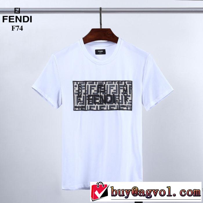 半袖Tシャツ 2色可選 差をつけたい人にもおすすめ フェンディ FENDI 春夏コレクション新品