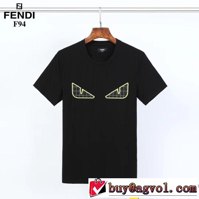 2色可選 フェンディ幅広いアイテムを展開  FENDI高級感のある素材 半袖Tシャツ 2020年春限定