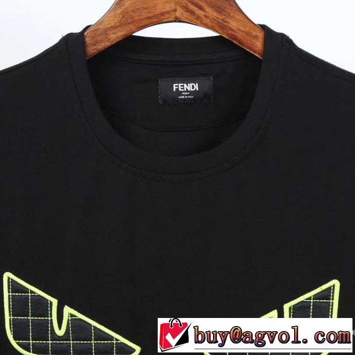 2色可選 フェンディ幅広いアイテムを展開  FENDI高級感のある素材 半袖Tシャツ 2020年春限定