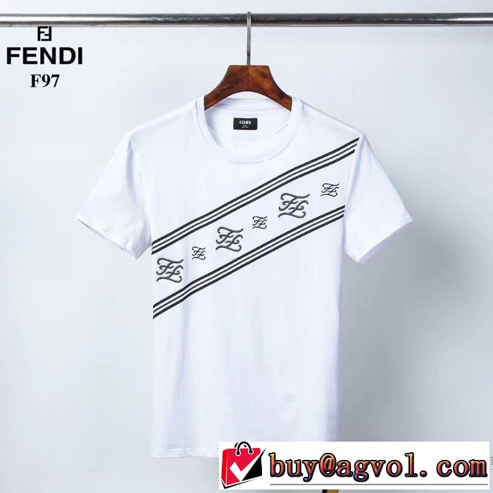 2色可選 絶対に見逃せない 半袖Tシャツ おしゃれに大人の必見 フェンディ FENDI