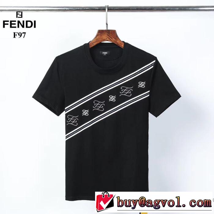 2色可選 絶対に見逃せない 半袖Tシャツ おしゃれに大人の必見 フェンディ FENDI