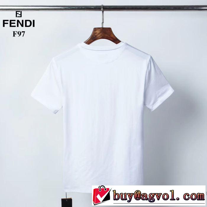 2色可選 絶対に見逃せない 半袖Tシャツ おしゃれに大人の必見 フェンディ FENDI