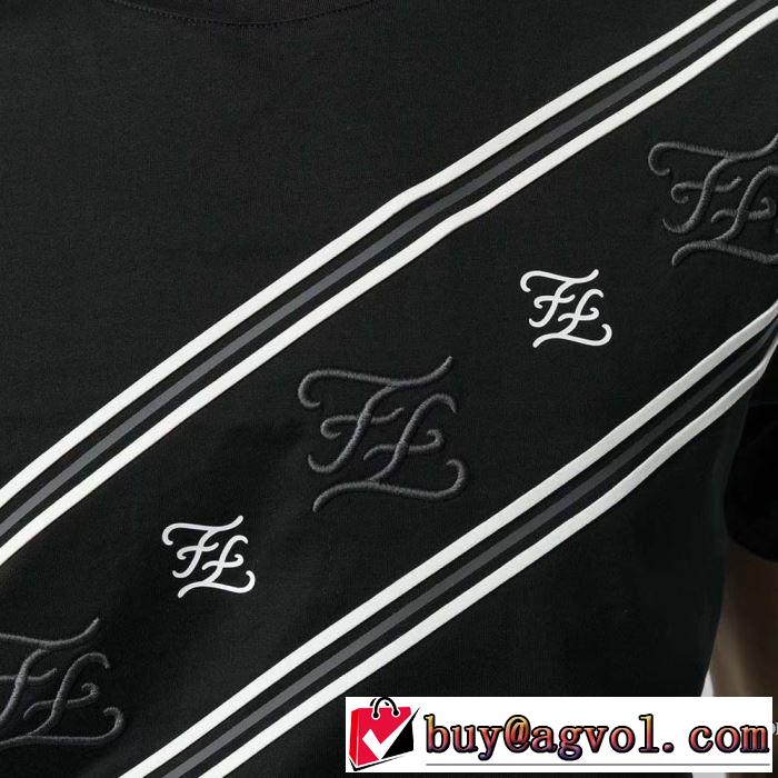 2色可選 絶対に見逃せない 半袖Tシャツ おしゃれに大人の必見 フェンディ FENDI