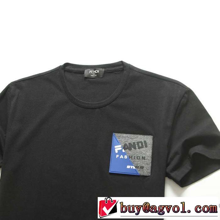 3色可選 フェンディ大人の新作こそ  FENDI おしゃれに大人の必見 半袖Tシャツ 老舗ブランド