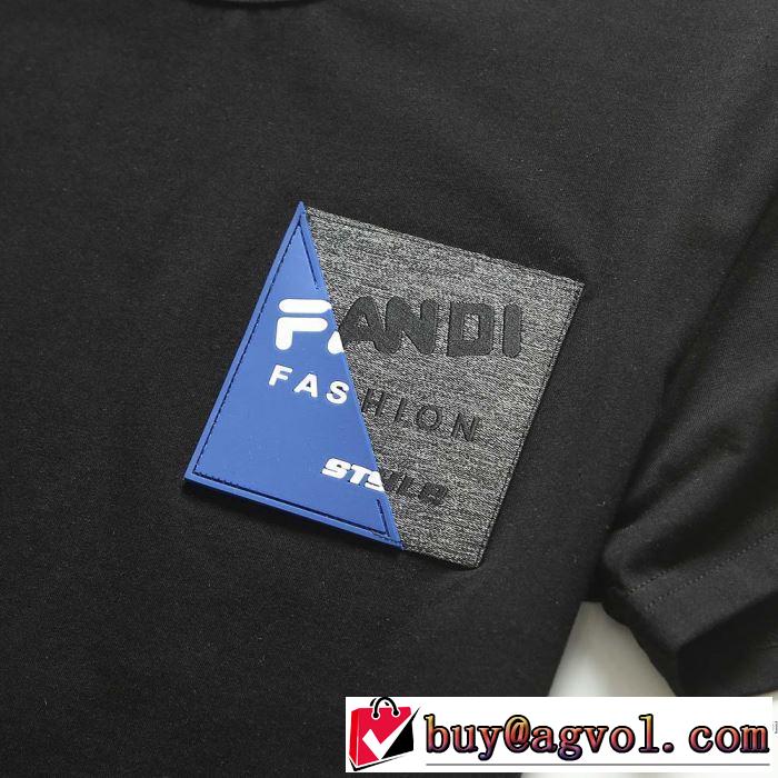 3色可選 フェンディ大人の新作こそ  FENDI おしゃれに大人の必見 半袖Tシャツ 老舗ブランド