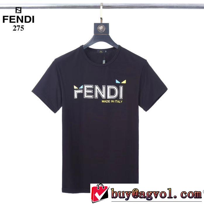 3色可選 半袖Tシャツ 人気ランキング最高 フェンディ 有名ブランドです FENDI 争奪戦必至