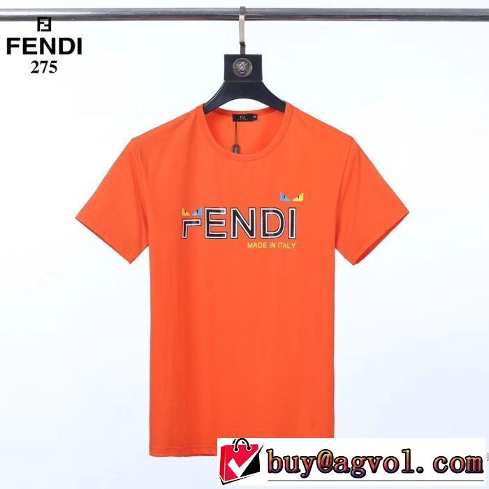 3色可選 半袖Tシャツ 人気ランキング最高 フェンディ 有名ブランドです FENDI 争奪戦必至