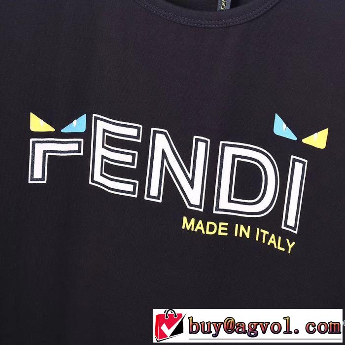 3色可選 半袖Tシャツ 人気ランキング最高 フェンディ 有名ブランドです FENDI 争奪戦必至