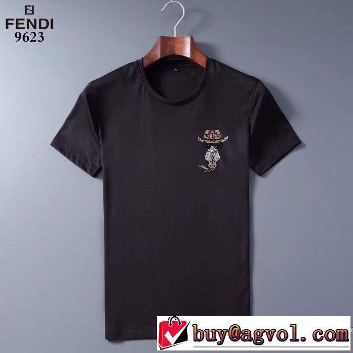 普段使いにも最適なアイテム 2色可選 半袖Tシャツ 人気の高いブランド フェンディ FENDI