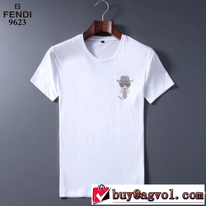 普段使いにも最適なアイテム 2色可選 半袖Tシャツ 人気の高いブランド フェンディ FENDI