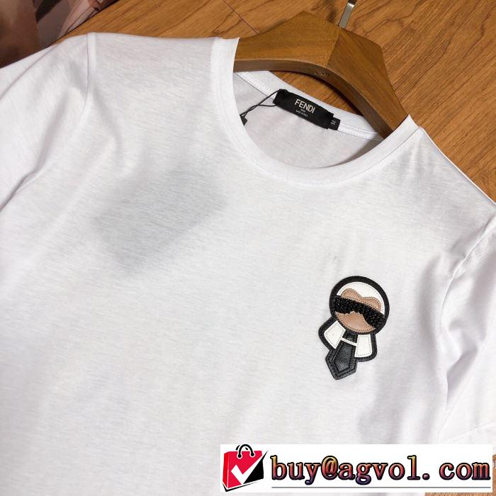 2020春新作 半袖Tシャツ 2色可選 ファッショニスタを中心に新品が非常に人気 フェンディ FENDI