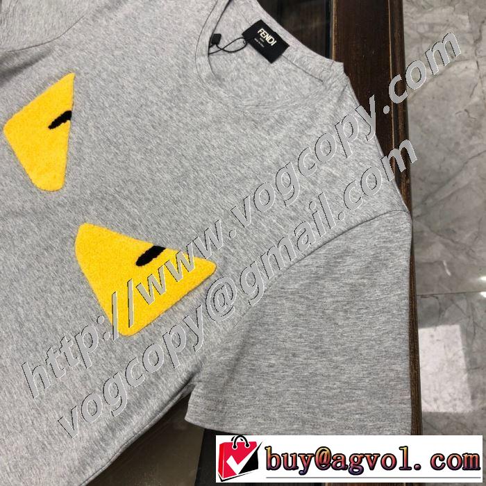 普段見ないデザインばかり 半袖Tシャツ2色可選  春夏コレクション新品 フェンディ FENDI