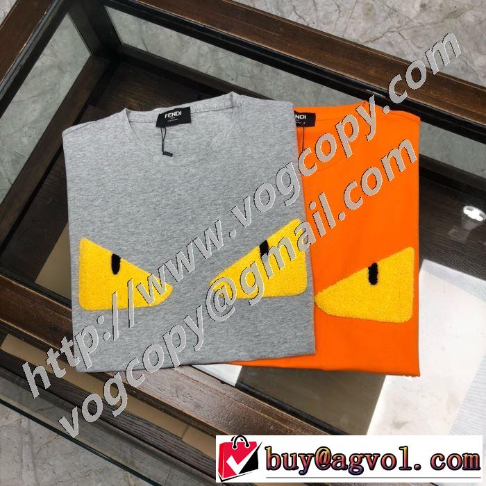 普段見ないデザインばかり 半袖Tシャツ2色可選  春夏コレクション新品 フェンディ FENDI